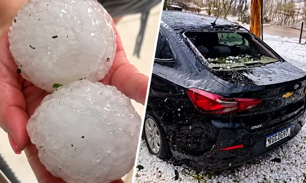 Granizo faz mais danos com alerta de novos temporais no Sul do Brasil