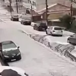 Granizo cobre de gelo cidade catarinense