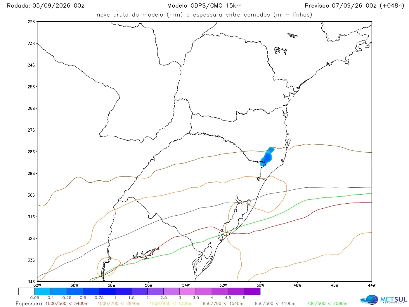 Mapa de neve