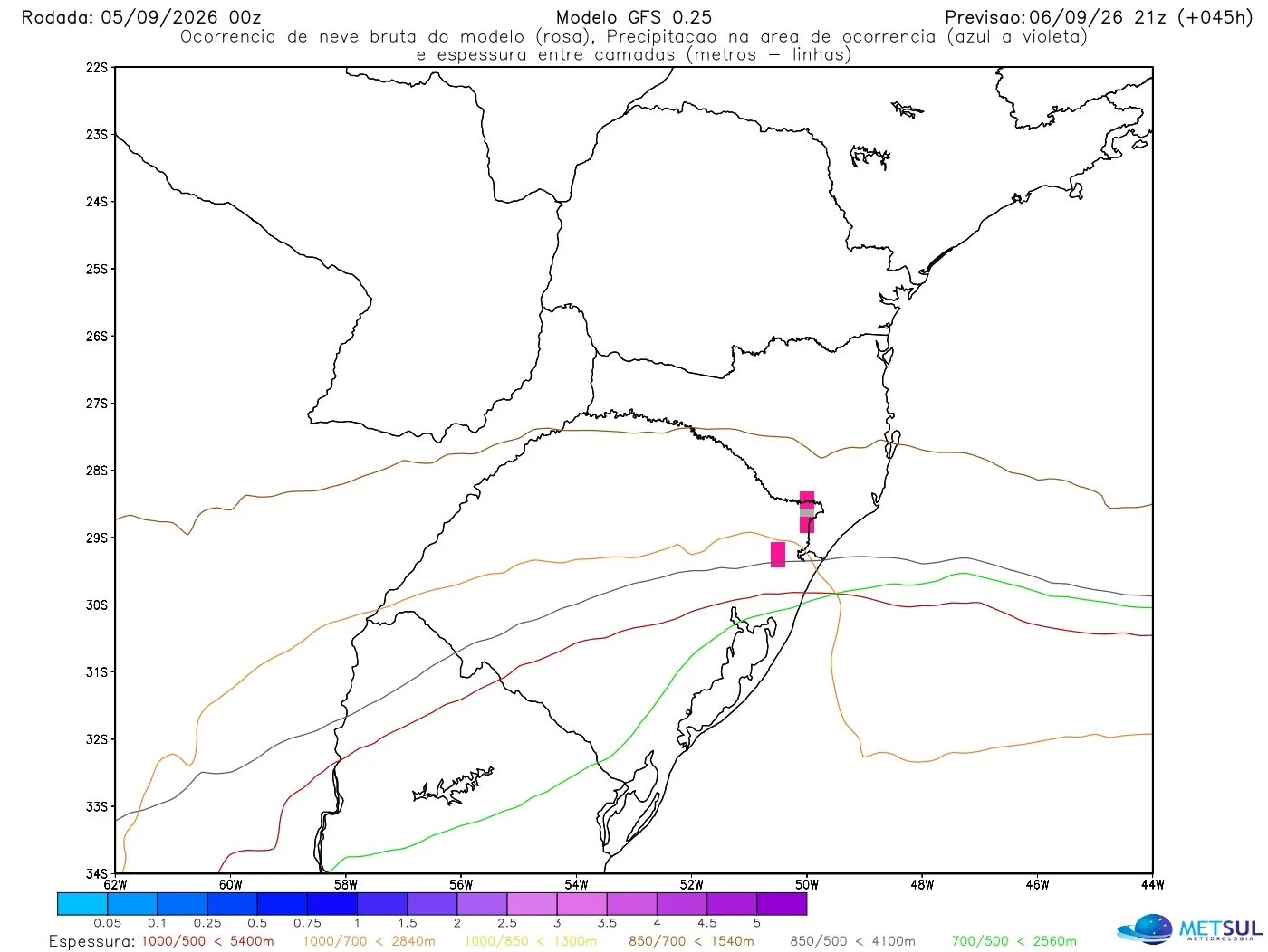 Mapa de neve