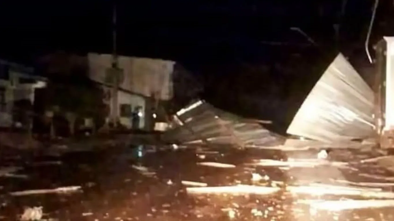 Foto dos estragos dos vendavaais no Noroeste gaúcho 