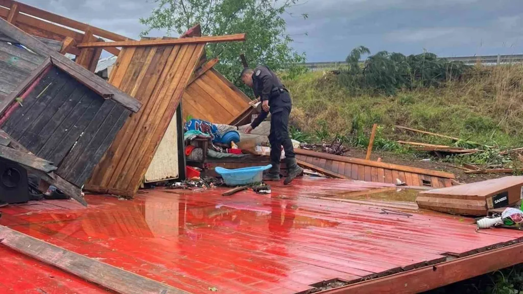Tornado causa morte na fronteira da Argentina com Santa Catarina