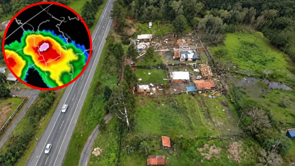 Quarto tornado é confirmado no Sul do Brasil em onda de tempestades