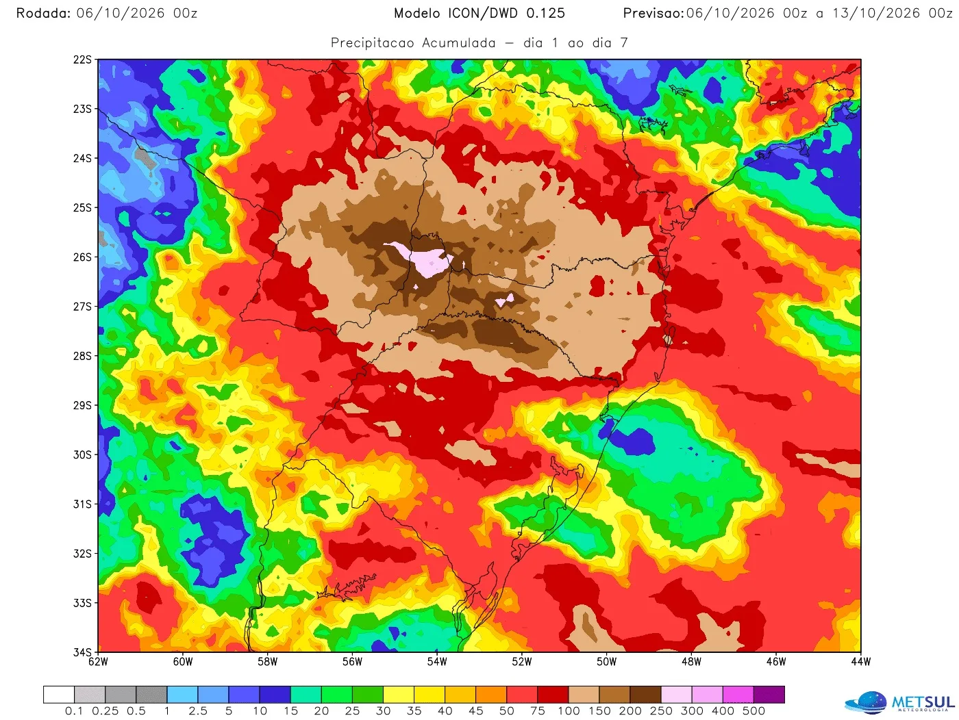 Mapa de chuva