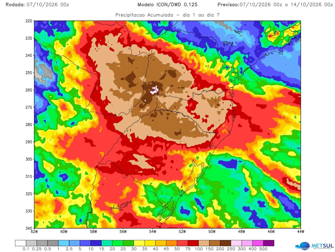 Mapa de chuva