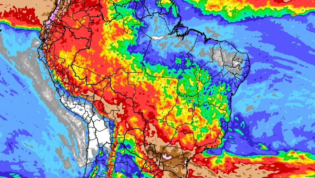 Previsão do tempo: tendência de chuva para dez dias no Brasil