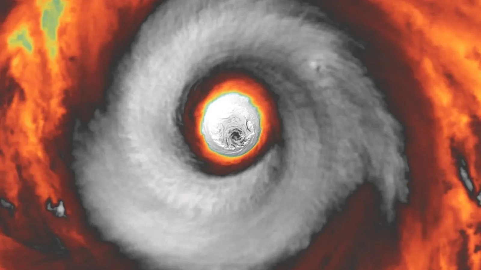 Imagem de satélite do ciclone Champi