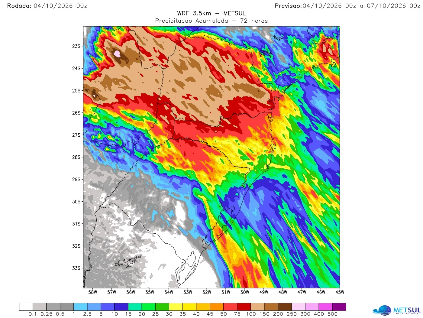 Mapa de chuva