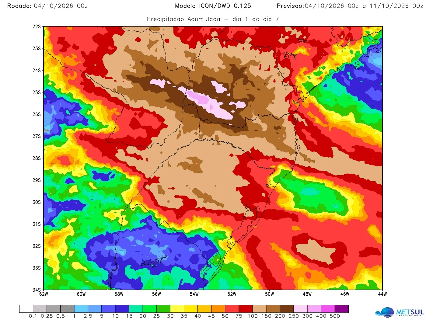 Mapa de chuva