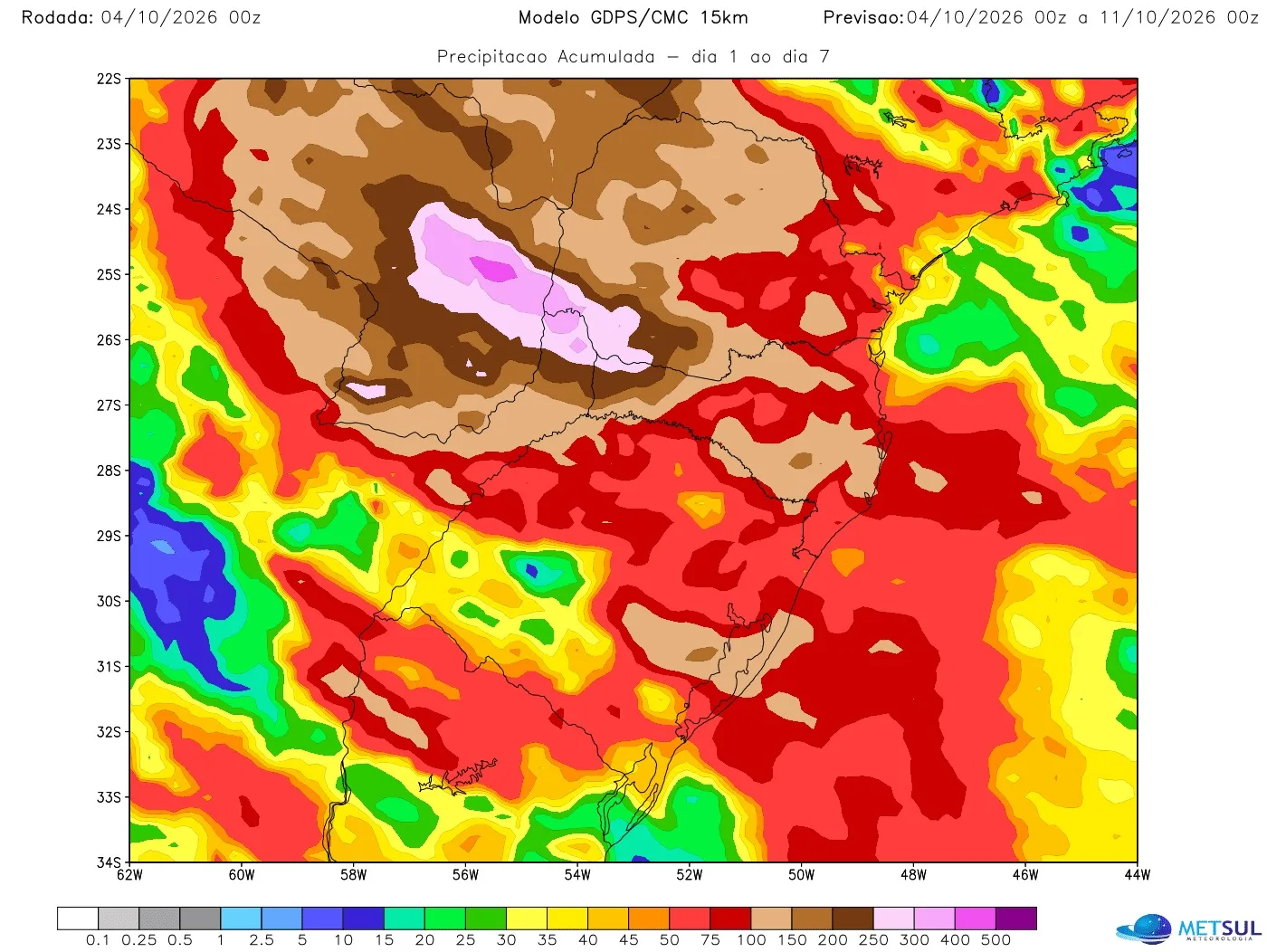 Mapa de chuva