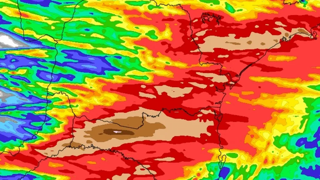 Fim de semana terá muita chuva nos estados do Sul e São Paulo