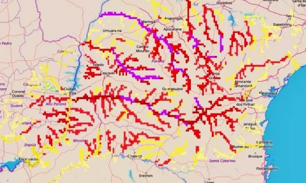 Chuva excessiva pode causar enchentes em quatro estados do Sul e Sudeste