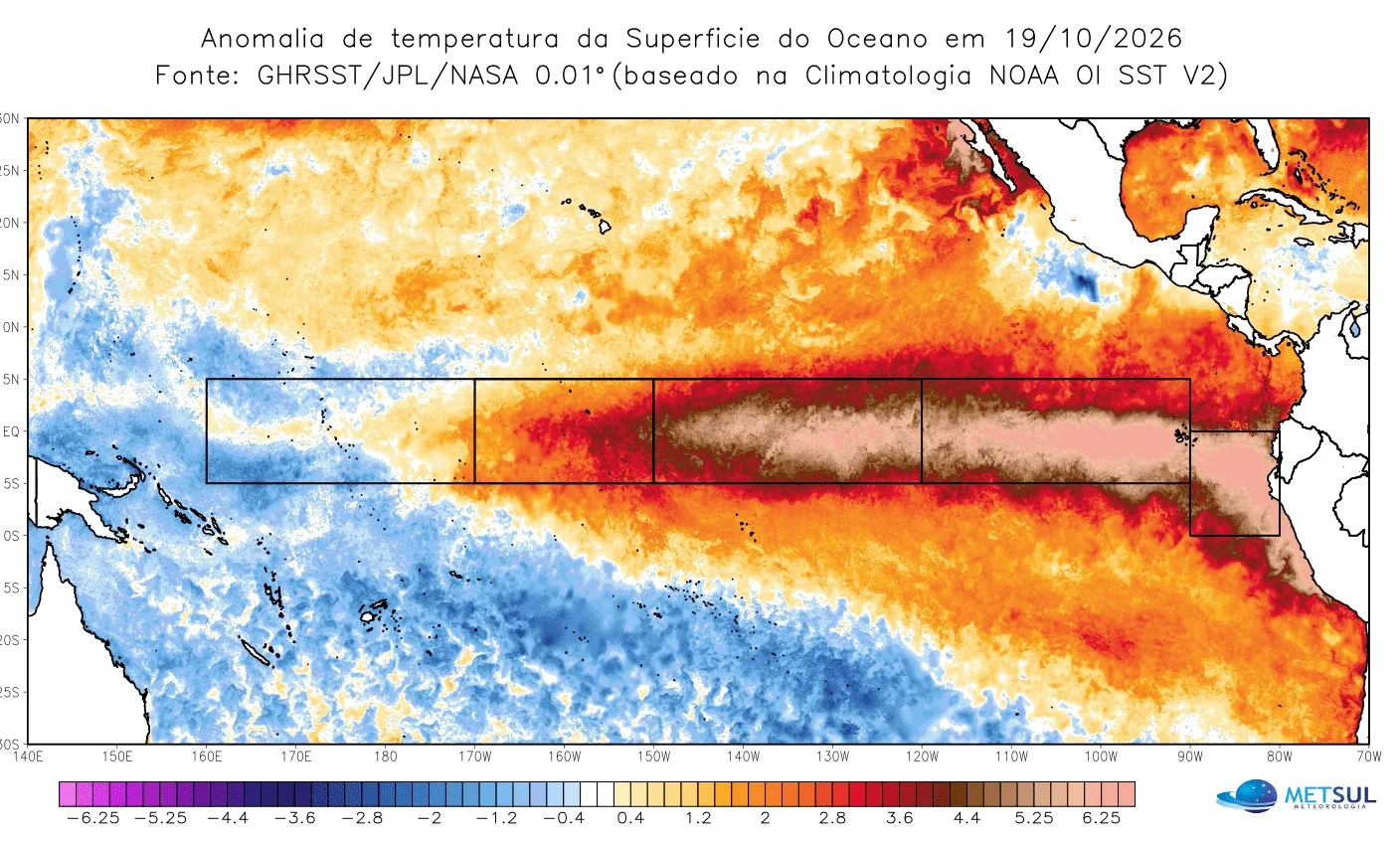 Mapa do El Niño 