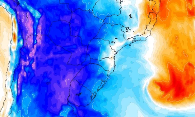 Massa de ar frio trará prolongado período de baixas temperaturas