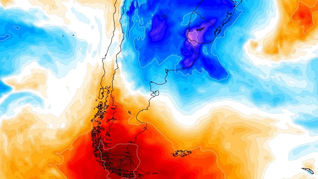 Tempo virado na América do Sul: quente na Patagônia e frio no Brasil